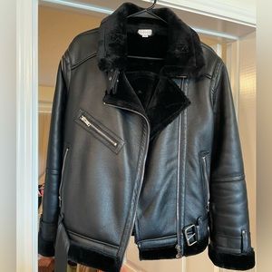 Top shop leather jacket coat